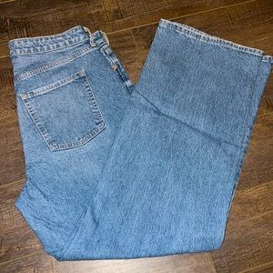 OLD NAVY JEANS EXTRA HIGH RISE WIDE LEG LIGHT WASH